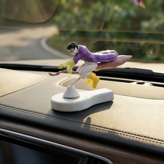 Flying Wizard Drift Car Dashboard Ornament – Quidditch Magic Decor